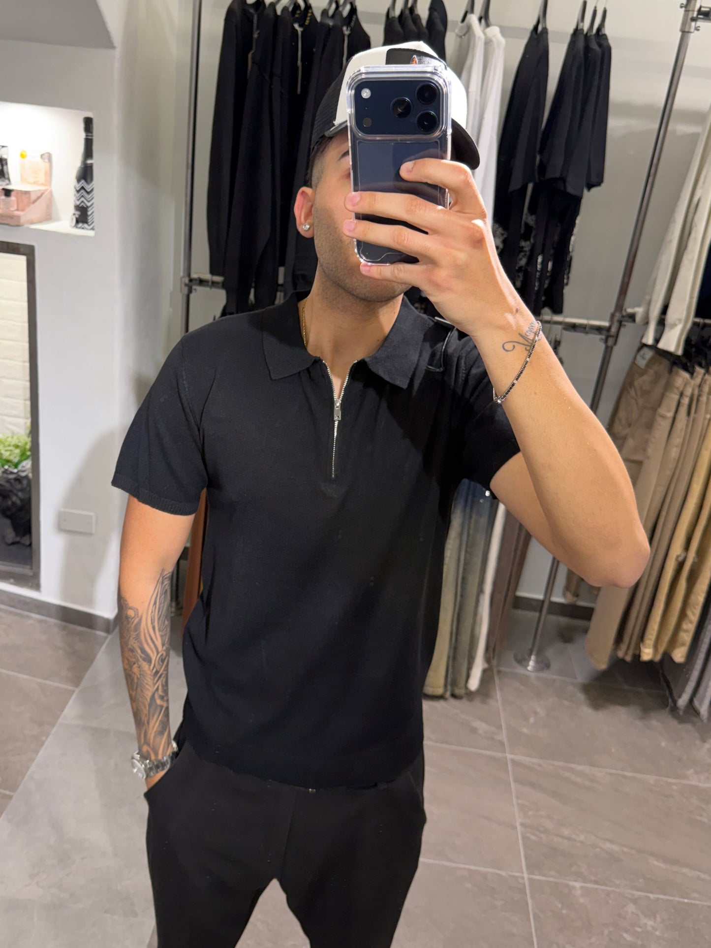 Polo con zip