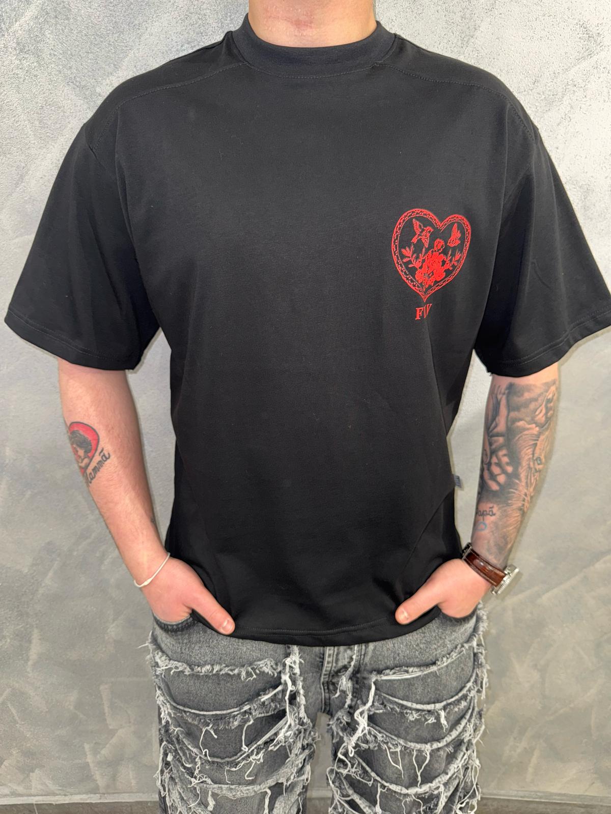 Maglietta uomo Cuore rosso