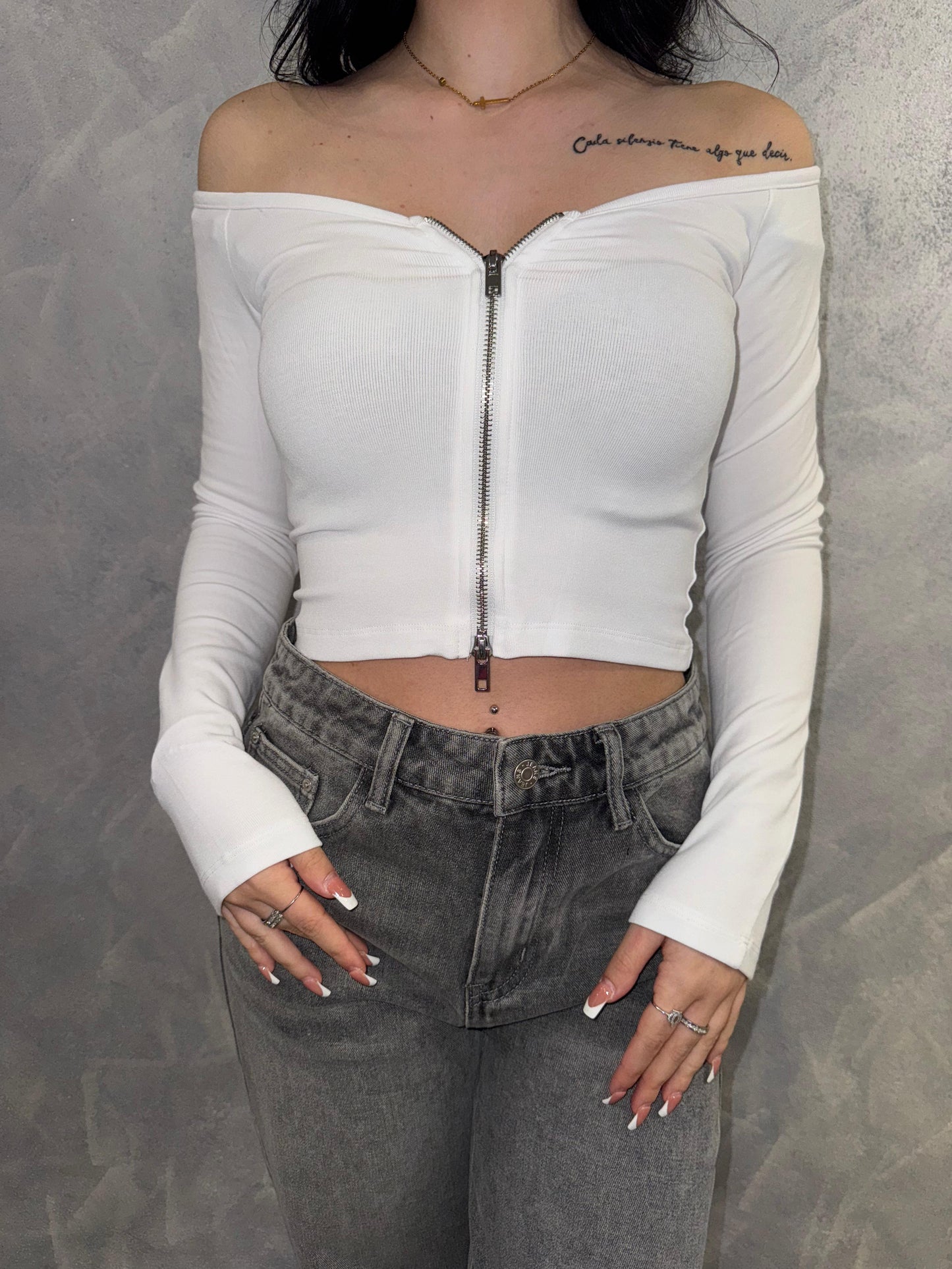 Maglietta zip lumina