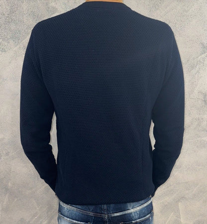 Maglioncino a nido d’ape blu