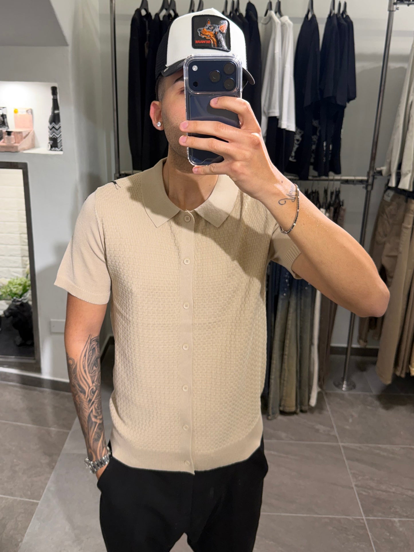 Camicetta in filo beige