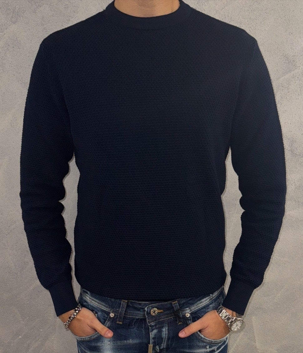 Maglioncino a nido d’ape blu