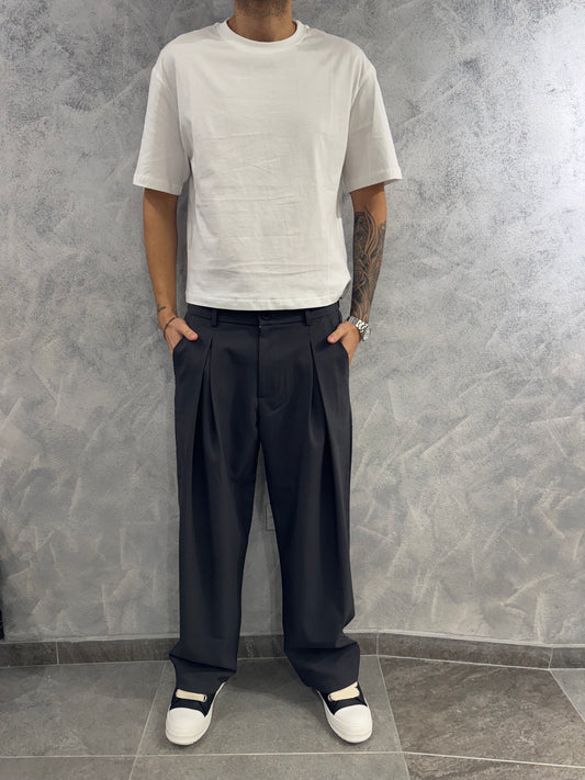 Pantaloni baggy elegant grey