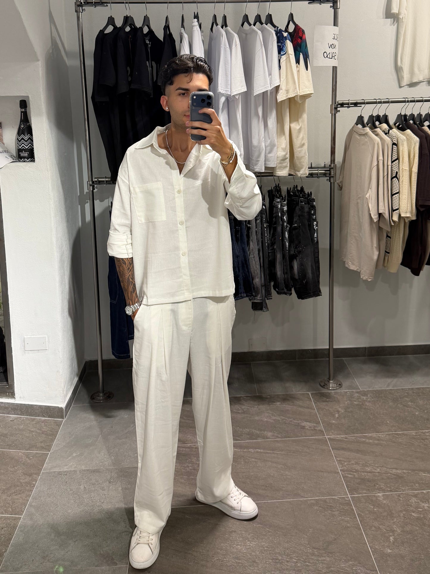 Completo lino white