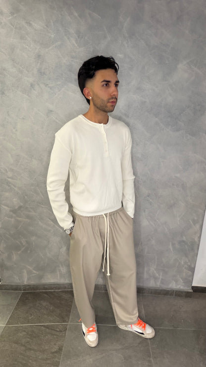 Polo a maniche lunghe white