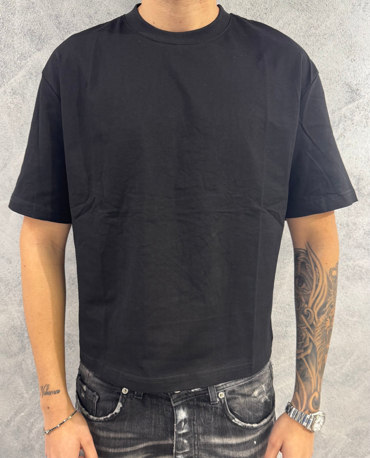 T-shirt boxy fit black
