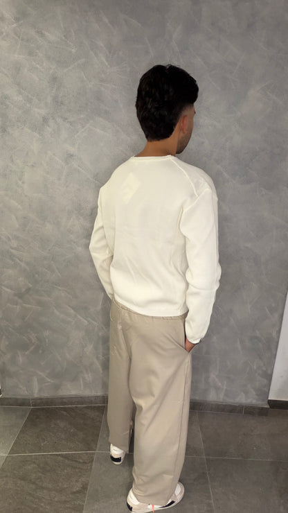 Polo a maniche lunghe white