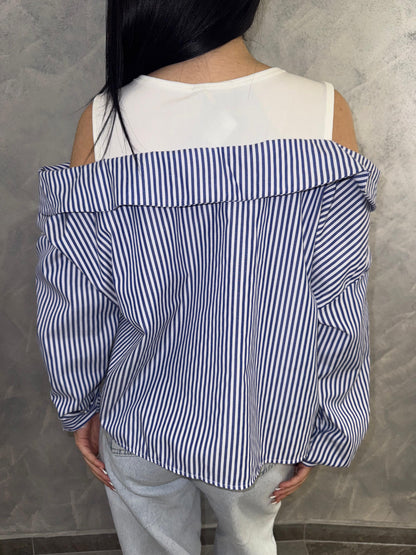 Camicia Righe azzurro